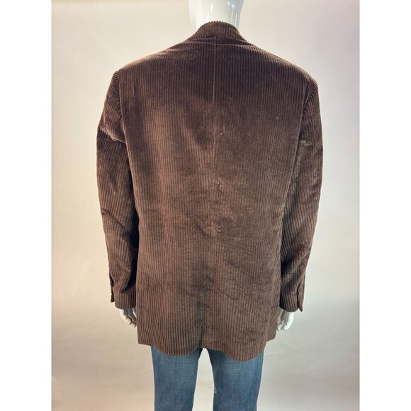 Neiman Marcus International Brown Corduroy Blazer Size 44 Regular Mens 100% Cott - Picture 4 of 16
